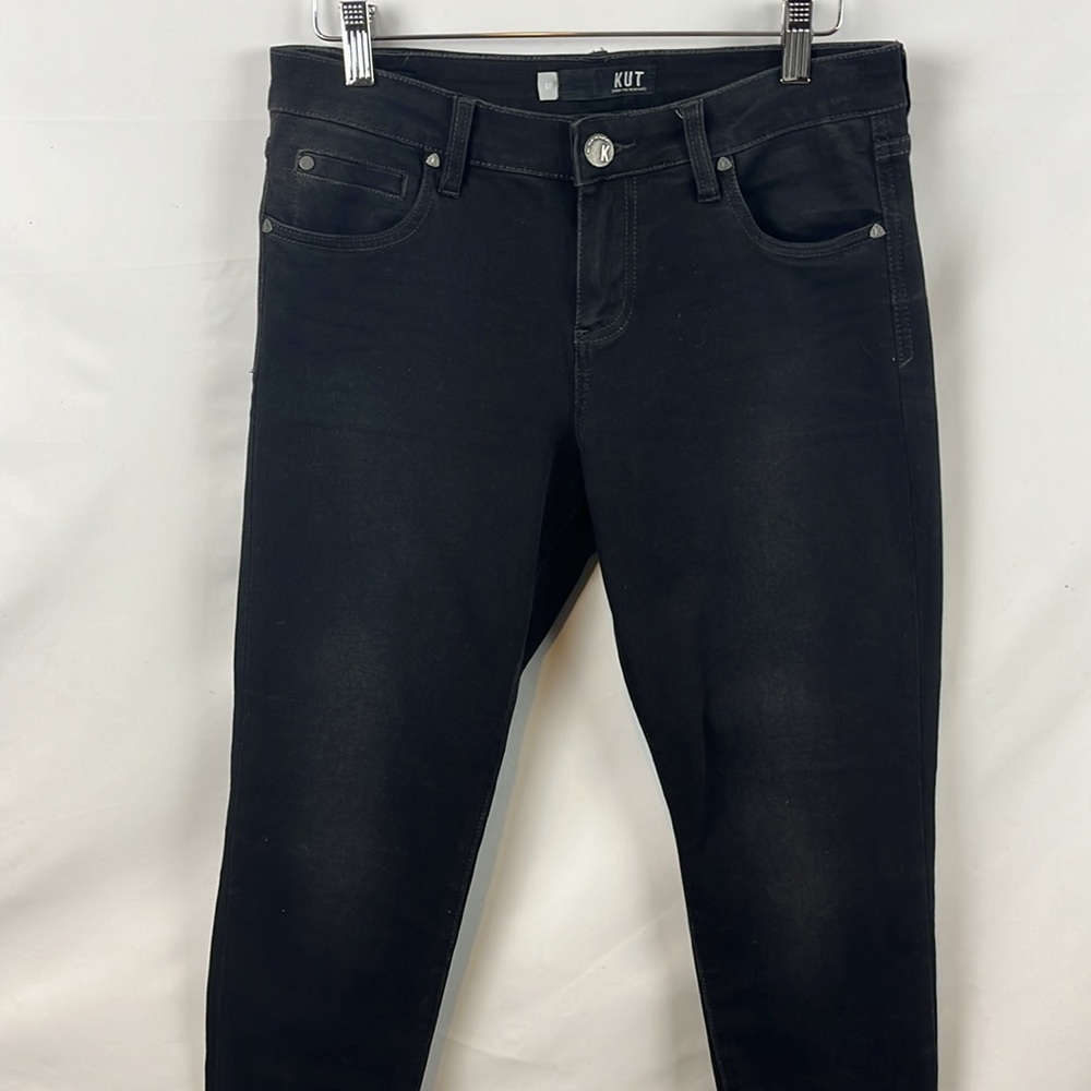 KUT from the Kloth Donna High-Rise Ankle Skinny Jeans in Black Size 6‎ - Picture 4 of 12